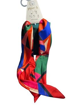 piper•k Red & Blue Printed Scarf